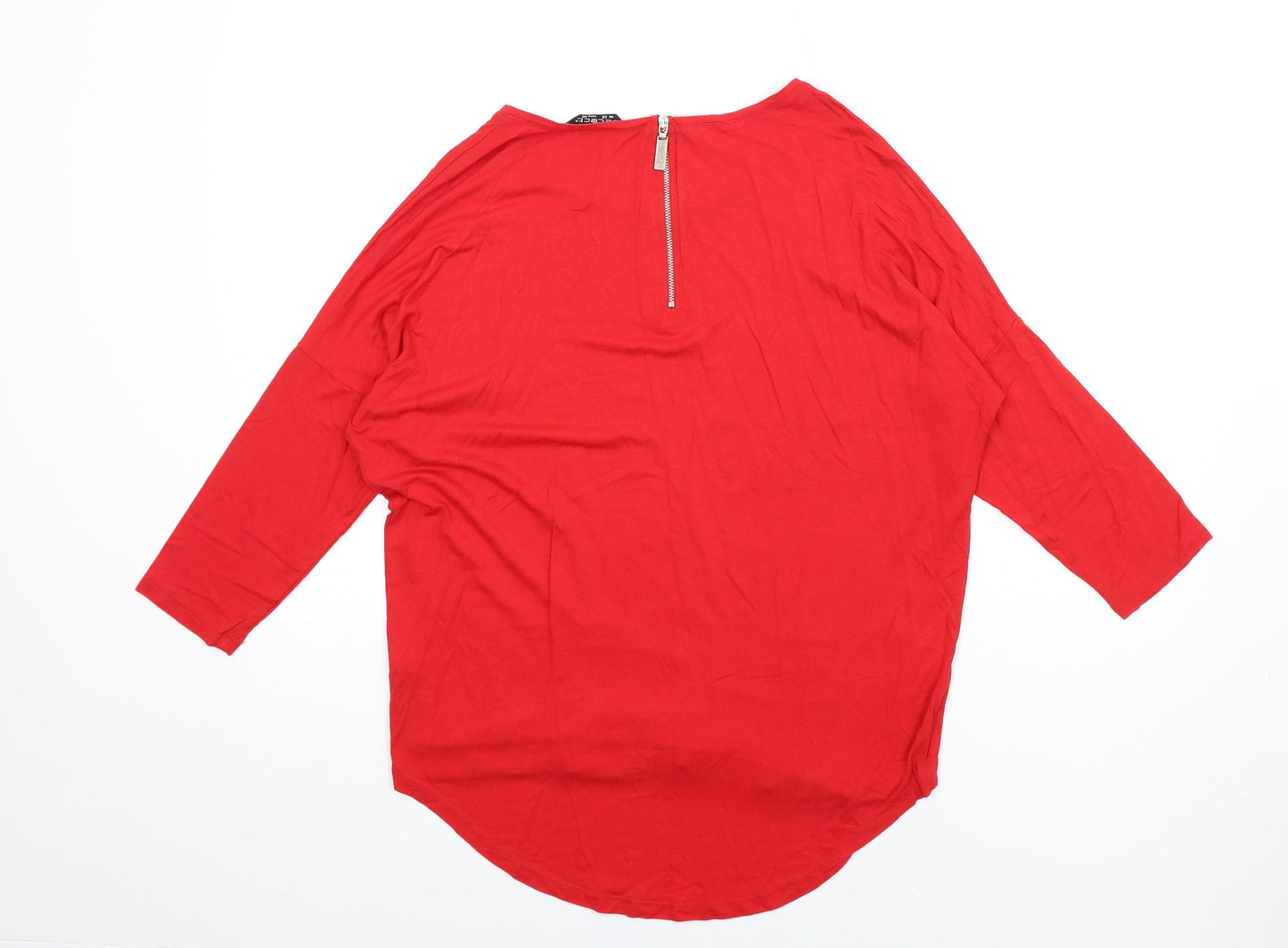 Womens UK Size 12 Select Red Basic T-Shirt