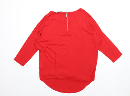 Womens UK Size 12 Select Red Basic T-Shirt