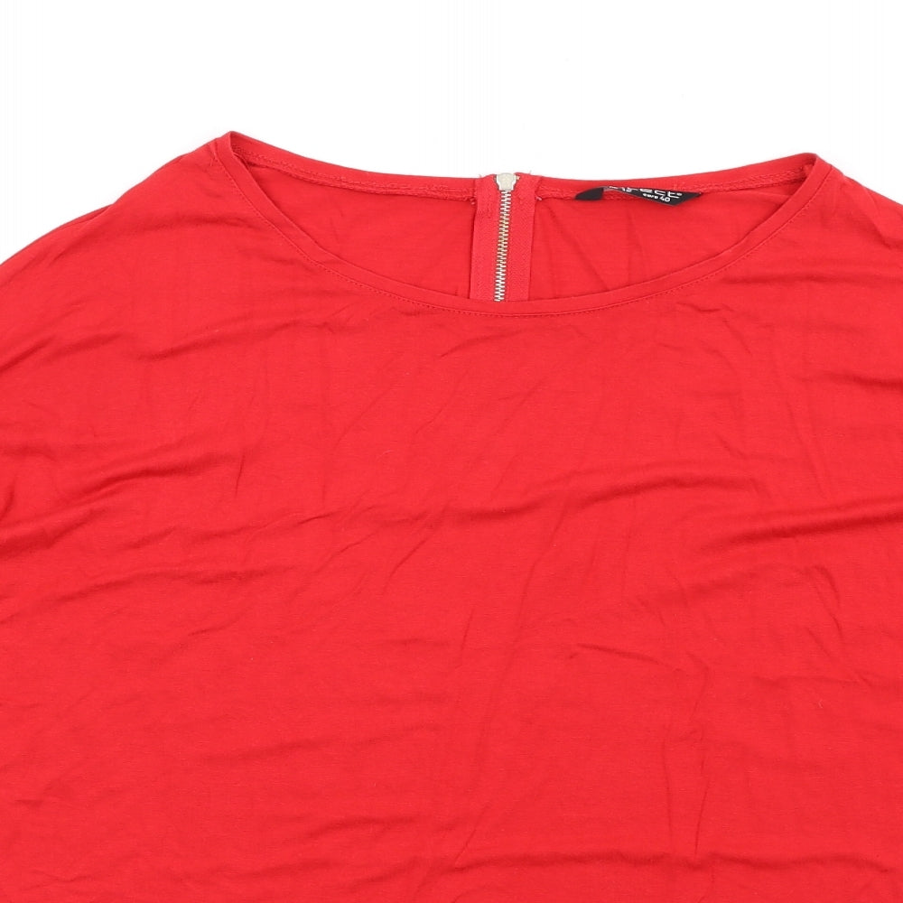 Womens UK Size 12 Select Red Basic T-Shirt