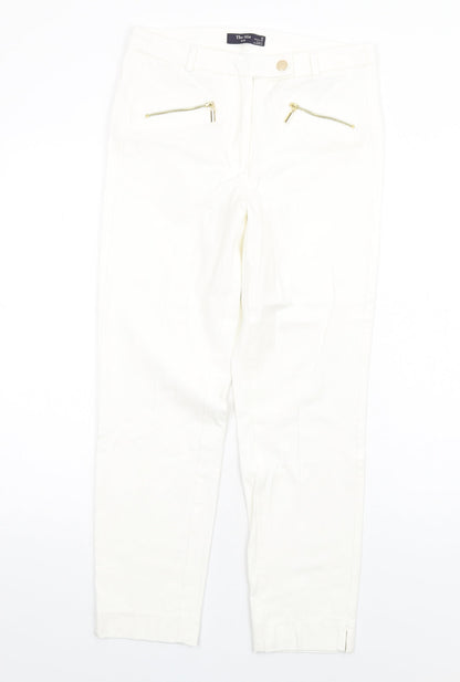 Womens UK Size 10 Marks and Spencer Slim Fit Tapered White Jeans