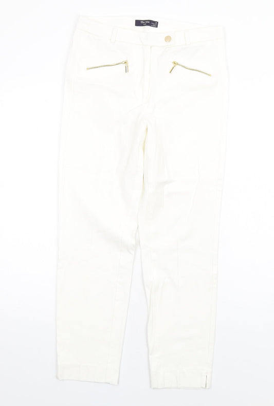 Womens UK Size 10 Marks and Spencer Slim Fit Tapered White Jeans