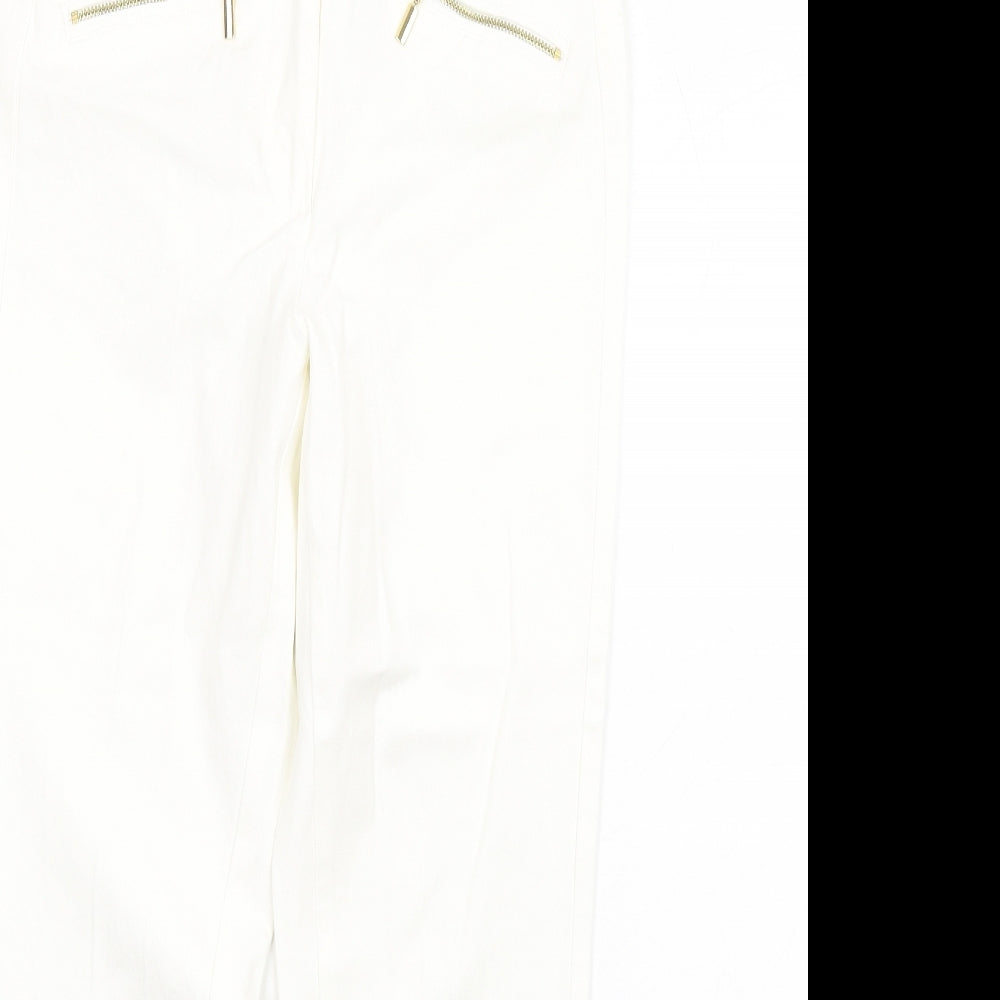 Womens UK Size 10 Marks and Spencer Slim Fit Tapered White Jeans