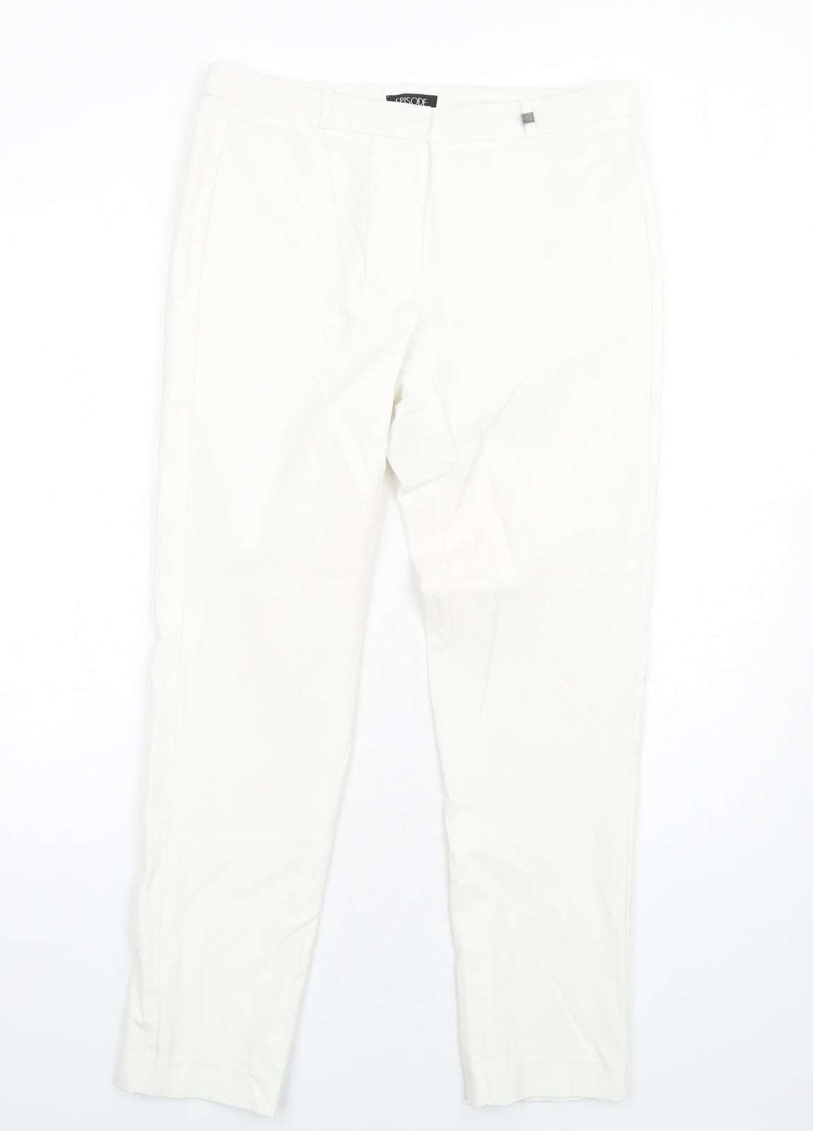 Womens UK Size 10 Episode Regular Fit  White Trousers