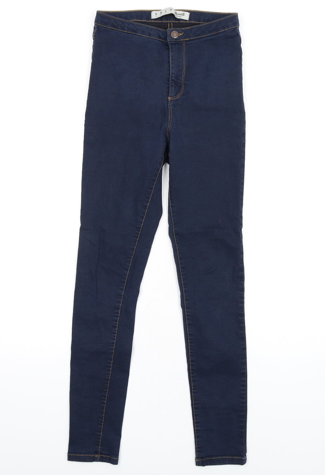 Denim & Co. Womens Blue Cotton Skinny Jeans Size 10 L30 in Regular Zip