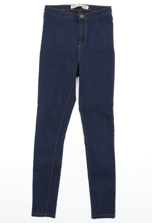 Denim & Co. Womens Blue Cotton Skinny Jeans Size 10 L30 in Regular Zip