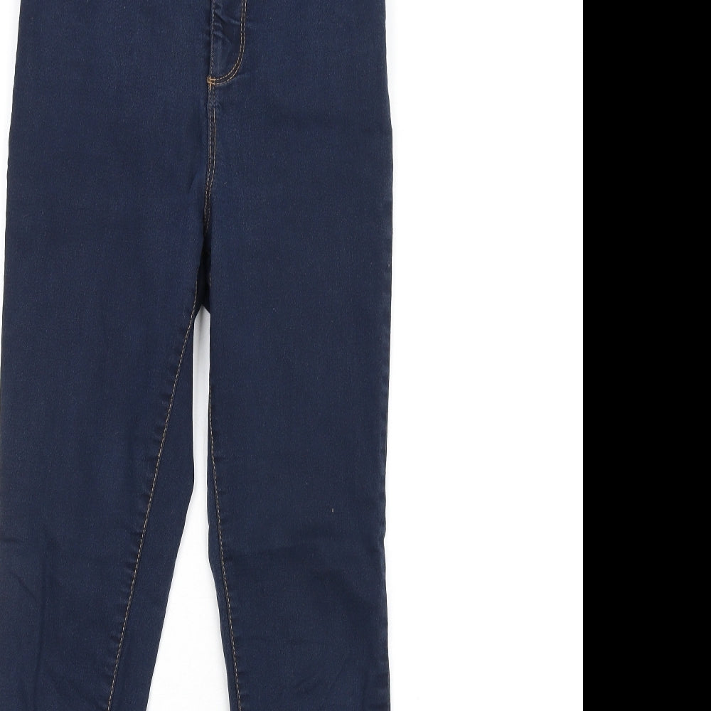 Denim & Co. Womens Blue Cotton Skinny Jeans Size 10 L30 in Regular Zip