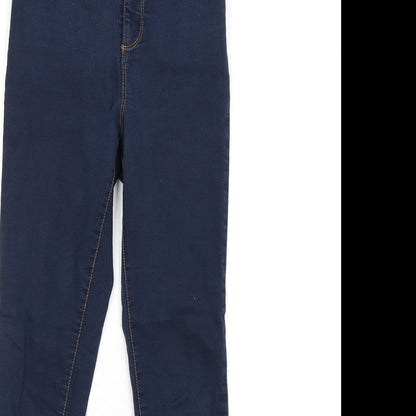 Denim & Co. Womens Blue Cotton Skinny Jeans Size 10 L30 in Regular Zip