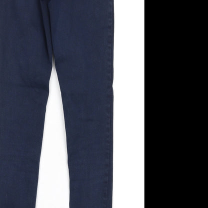 Denim & Co. Womens Blue Cotton Skinny Jeans Size 10 L30 in Regular Zip