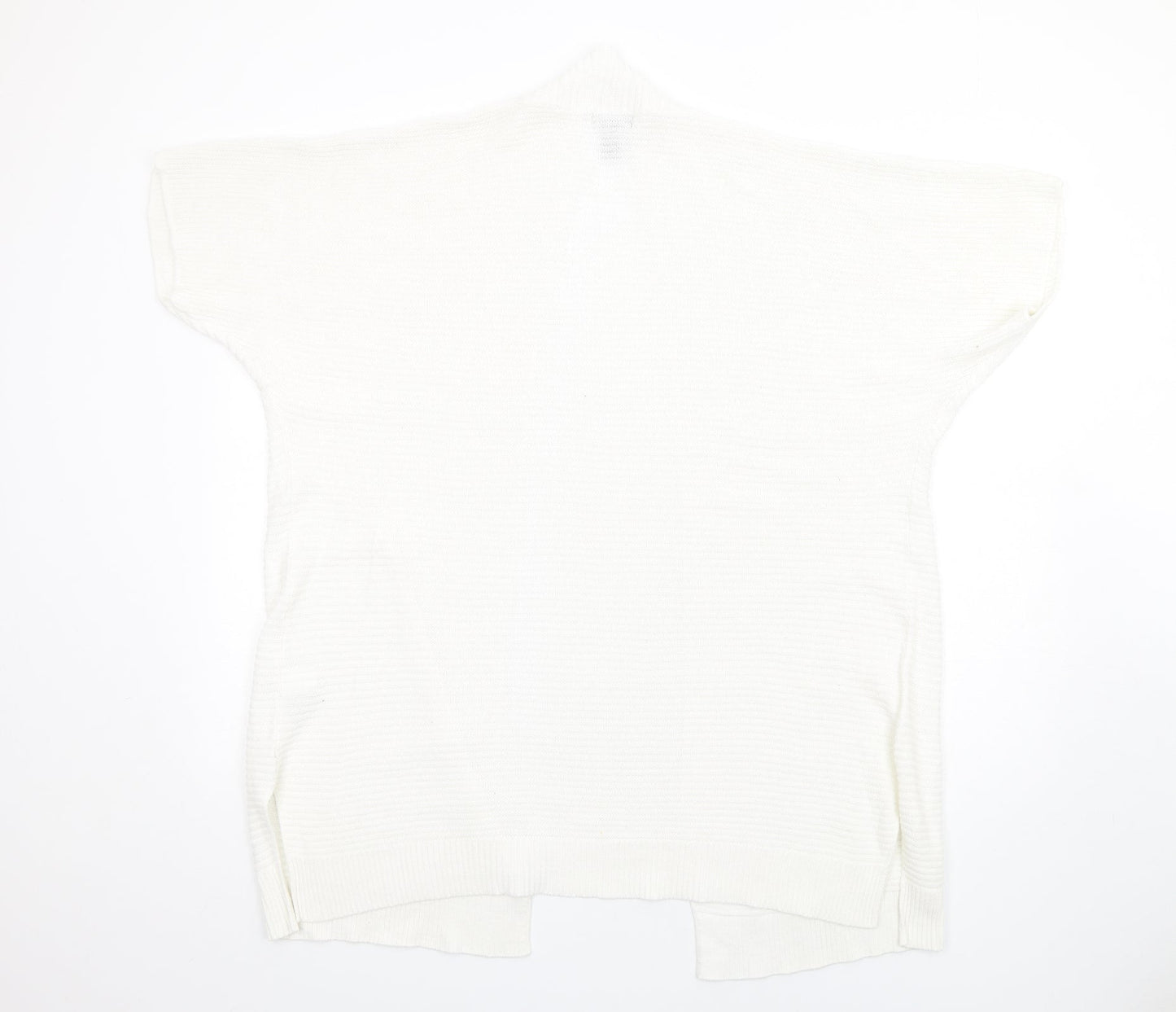 Gap Womens White V-Neck Cotton Cardigan Jumper Size L