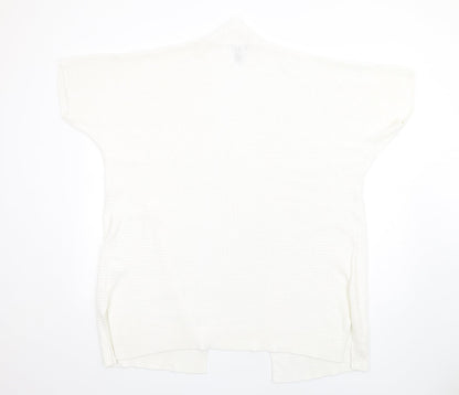 Gap Womens White V-Neck Cotton Cardigan Jumper Size L