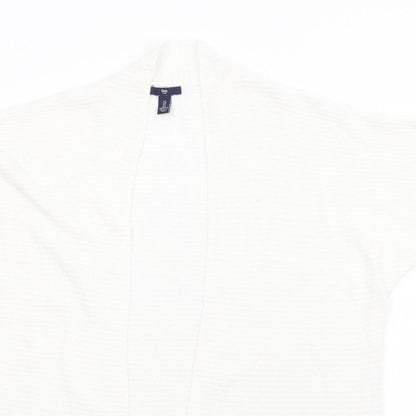 Gap Womens White V-Neck Cotton Cardigan Jumper Size L