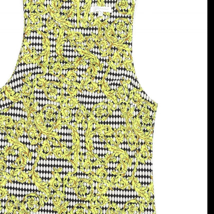 Glamorous Womens Multicoloured Geometric Polyester Mini Size S Round Neck Zip