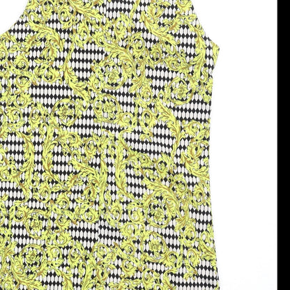 Glamorous Womens Multicoloured Geometric Polyester Mini Size S Round Neck Zip