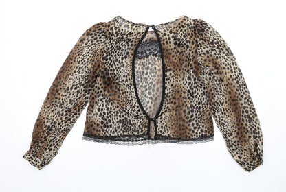 Womens UK Size 6 River Island Brown Basic Blouse