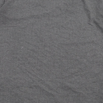 French Connection Womens Grey Herringbone Polyester T-Shirt Dress Size S V-Neck Pullover