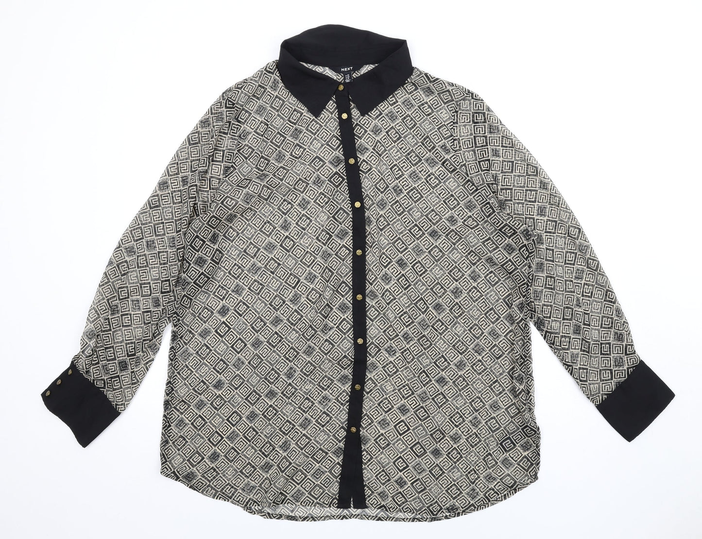 Womens UK Size 20 NEXT Beige Basic Button-Up