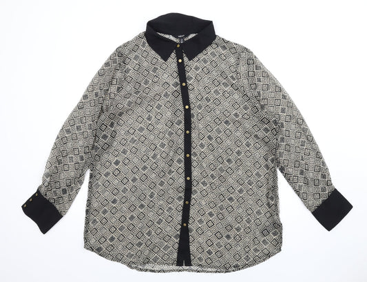 Womens UK Size 20 NEXT Beige Basic Button-Up