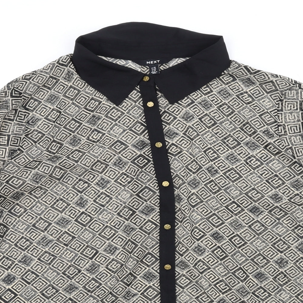 Womens UK Size 20 NEXT Beige Basic Button-Up