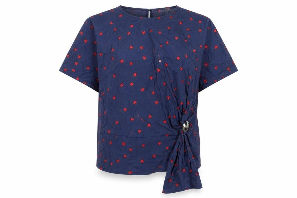 Womens UK Size S Sweewe Blue Basic T-Shirt