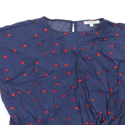 Womens UK Size S Sweewe Blue Basic T-Shirt