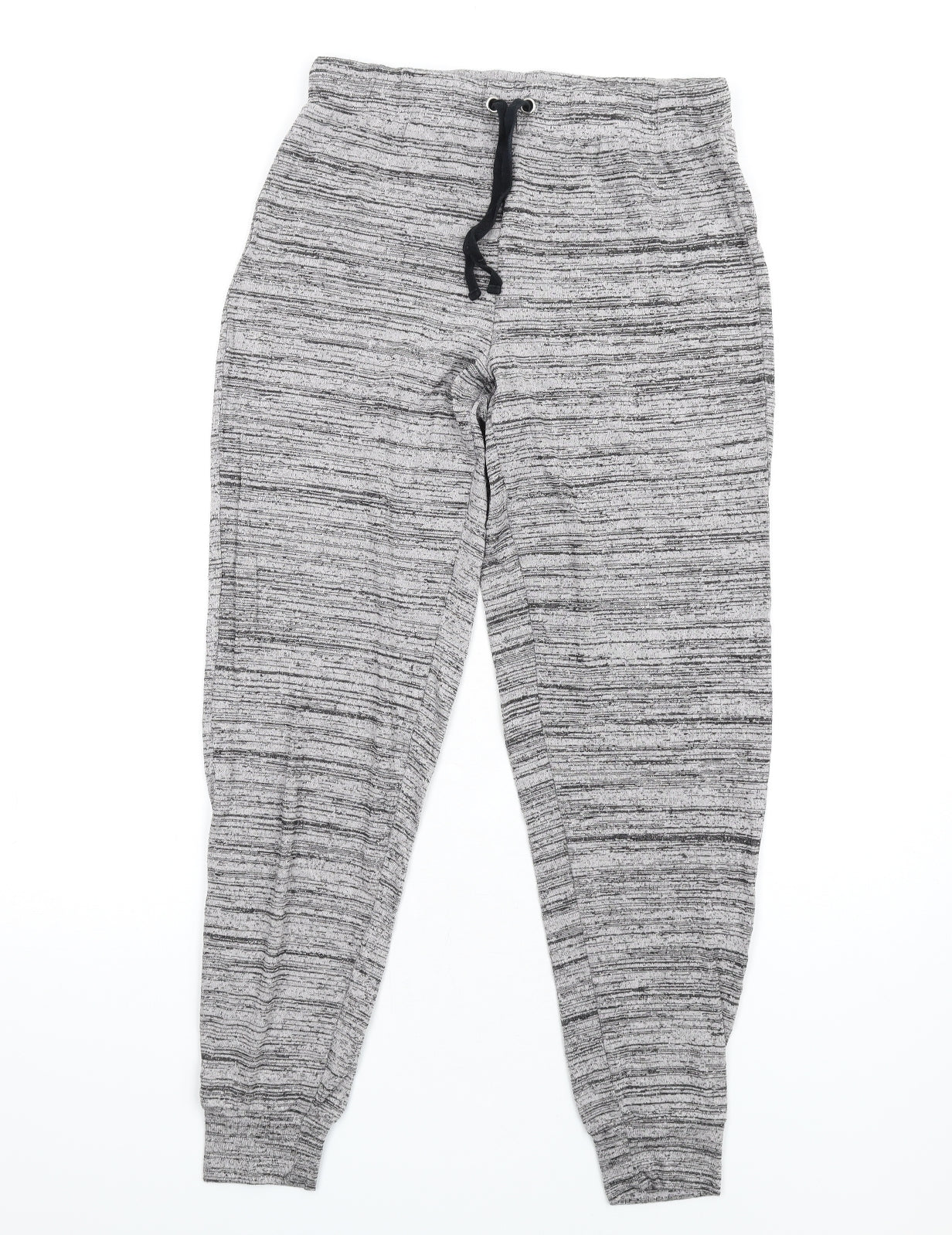 Topshop Womens Grey Viscose Jogger Trousers Size 8 L30 in Regular Drawstring