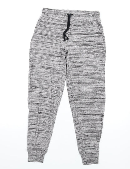 Topshop Womens Grey Viscose Jogger Trousers Size 8 L30 in Regular Drawstring