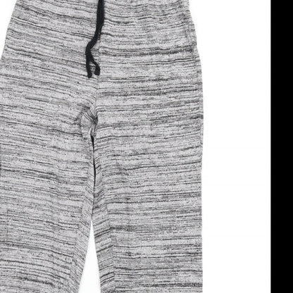 Topshop Womens Grey Viscose Jogger Trousers Size 8 L30 in Regular Drawstring