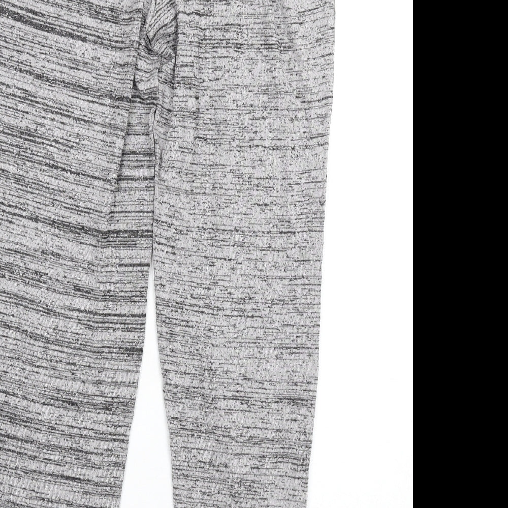 Topshop Womens Grey Viscose Jogger Trousers Size 8 L30 in Regular Drawstring