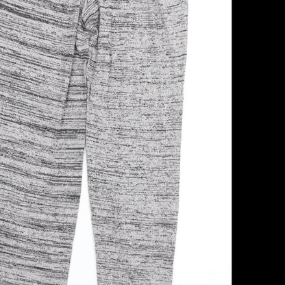 Topshop Womens Grey Viscose Jogger Trousers Size 8 L30 in Regular Drawstring
