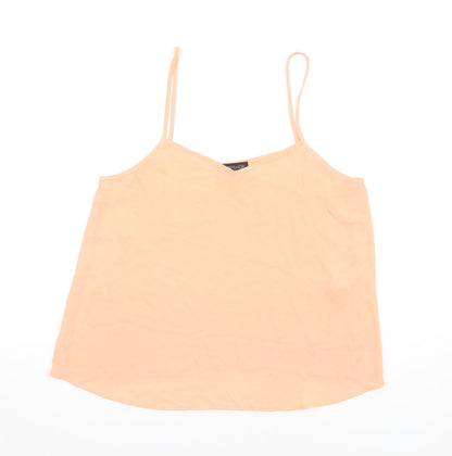 Womens UK Size 12 Topshop Orange Camisole T-Shirt
