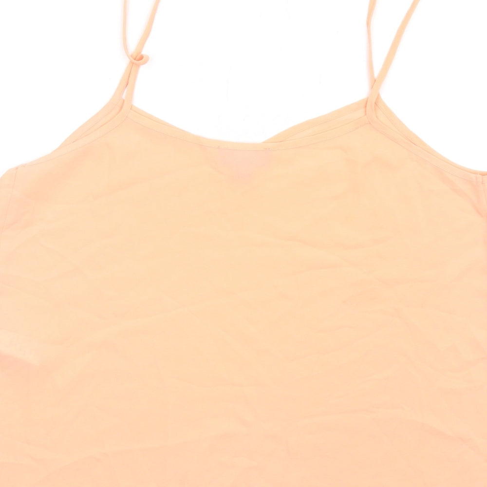 Womens UK Size 12 Topshop Orange Camisole T-Shirt