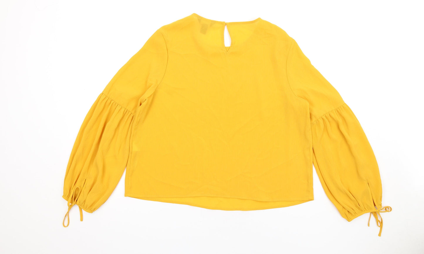 Womens UK Size 14 New Look Orange Basic Blouse