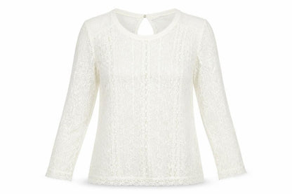 Oasis Womens Ivory Polyamide Basic T-Shirt Size XS Round Neck