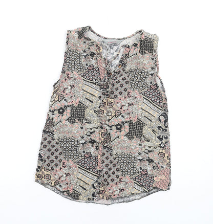 Womens UK Size 6 Dorothy Perkins Multicoloured Basic Tank