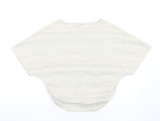 Womens UK Size XS Oasis Ivory Basic T-Shirt