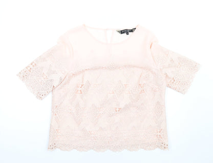 Womens UK Size 14 Principles Pink Basic T-Shirt
