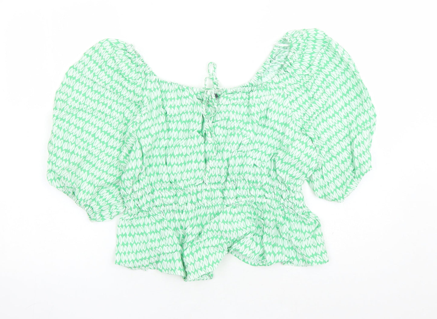 Womens UK Size 14 Marks and Spencer Green Basic Blouse