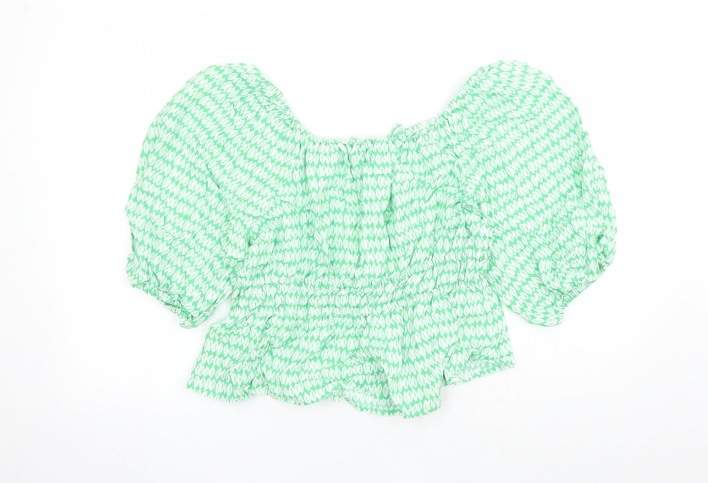 Womens UK Size 14 Marks and Spencer Green Basic Blouse