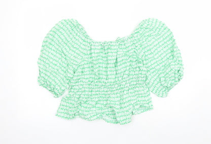 Womens UK Size 14 Marks and Spencer Green Basic Blouse