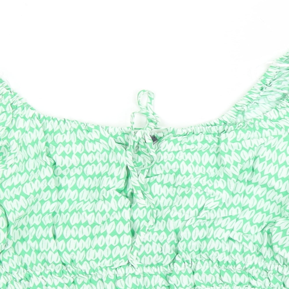 Womens UK Size 14 Marks and Spencer Green Basic Blouse