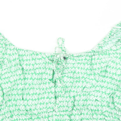 Womens UK Size 14 Marks and Spencer Green Basic Blouse