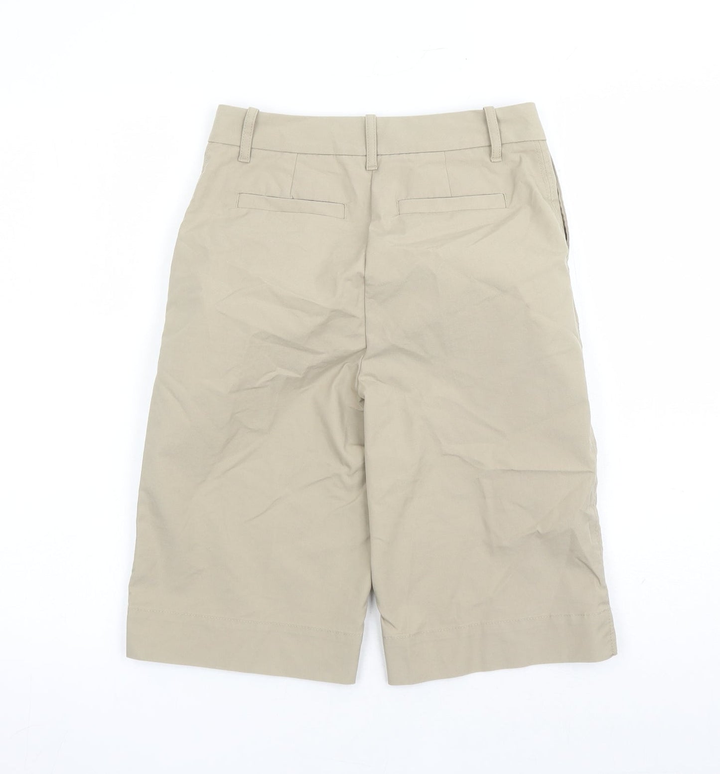 Marks and Spencer Womens Green Cotton Bermuda Shorts Size 6 L12 in Regular Zip