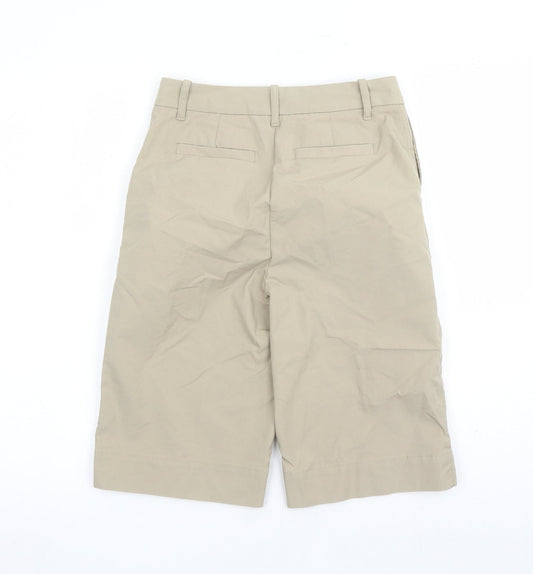 Marks and Spencer Womens Green Cotton Bermuda Shorts Size 6 L12 in Regular Zip