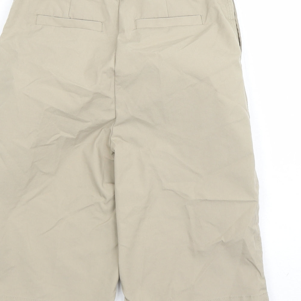 Marks and Spencer Womens Green Cotton Bermuda Shorts Size 6 L12 in Regular Zip