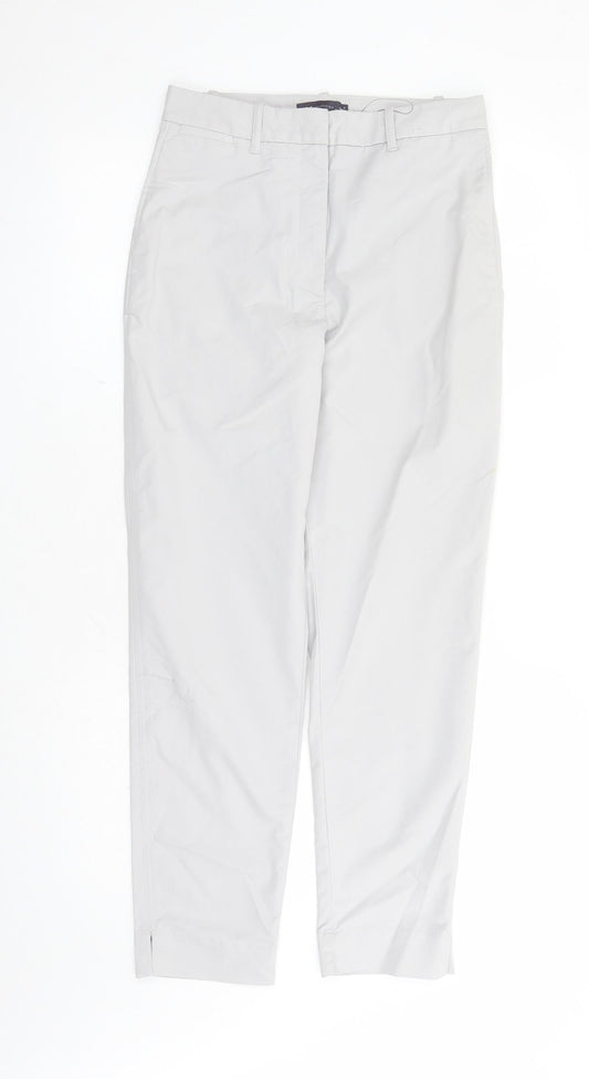 Womens UK Size 8 Marks and Spencer Regular Fit Chino Grey Trousers