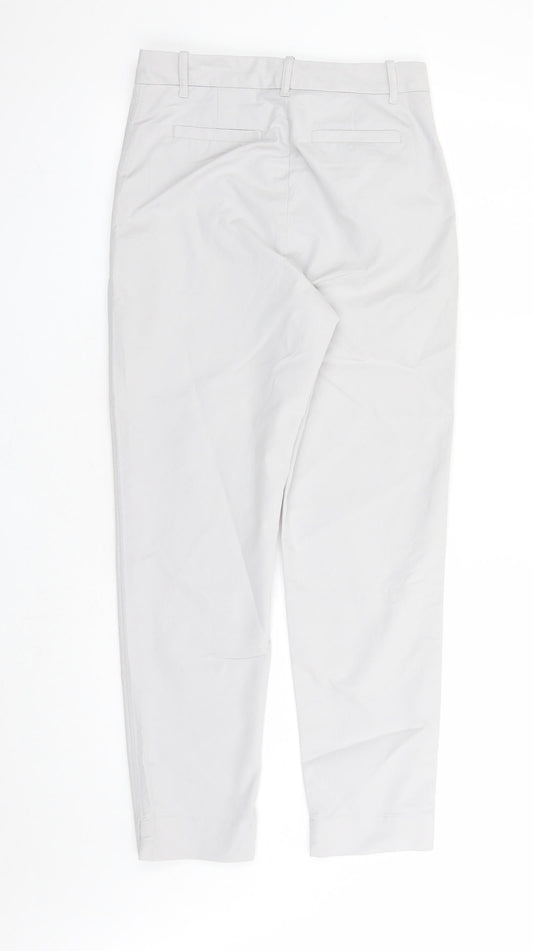 Womens UK Size 8 Marks and Spencer Regular Fit Chino Grey Trousers