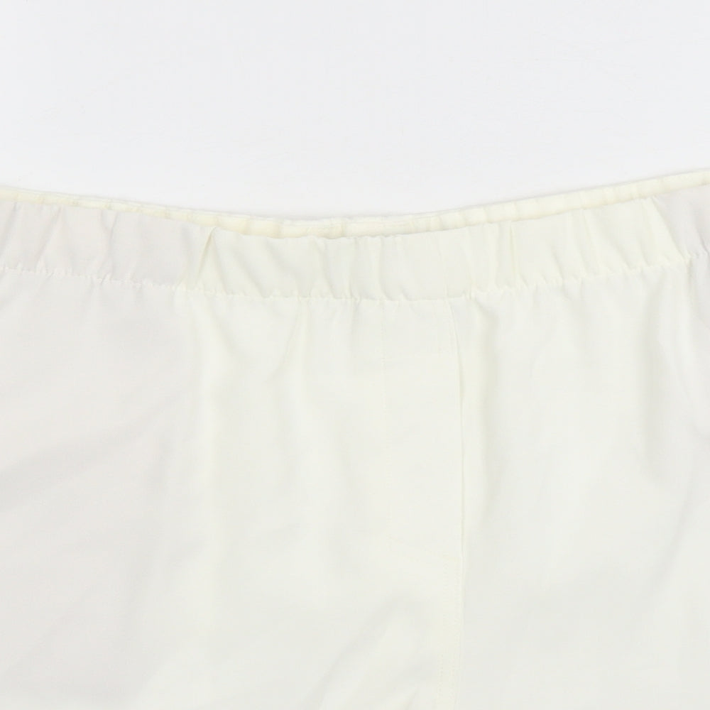 Marks and Spencer Womens Ivory Polyester Bermuda Shorts Size 20 L5 in Regular - Elasticated Waist