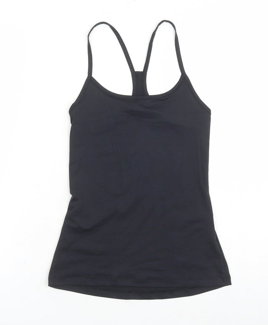 GOODMOVE Womens Black Polyester Camisole Tank Size 6 Round Neck Pullover