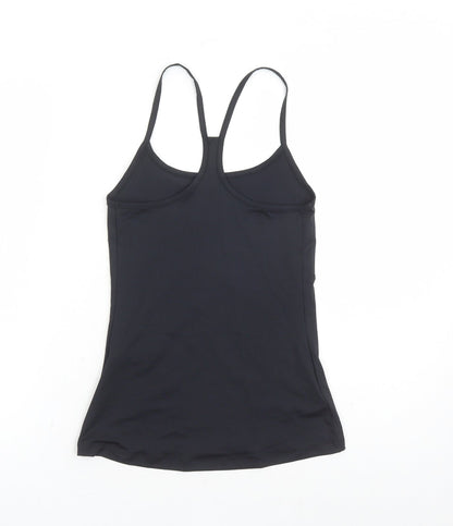 GOODMOVE Womens Black Polyester Camisole Tank Size 6 Round Neck Pullover