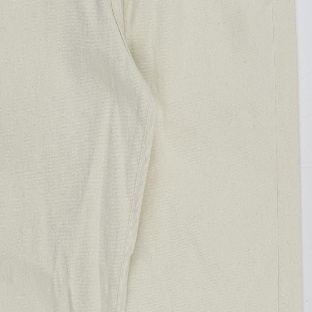 Womens UK Size 32 in Marks and Spencer Regular Fit  Ivory Trousers